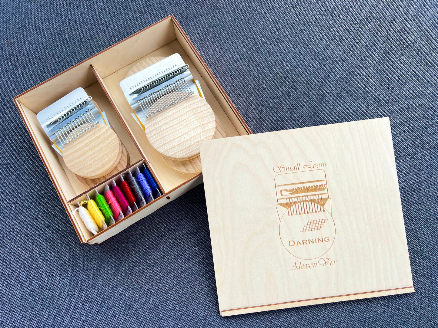 Set of weaving gifts, set small loom, speedweve, darning loom