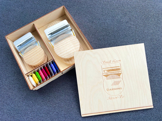 Set of weaving gifts, set small loom, speedweve, darning loom