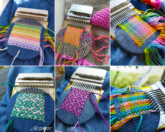  Cuptisserie Speedweve Style Darning Loom, Small Weaving Loom  for Visible Mending Jeans, Weave Tool for DIY Artful Patterns, Repair  Fabrics (10 Hooks)